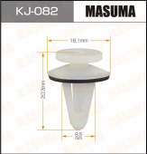 MASUMA КЛИПСА ПЛАСТИКОВАЯ КРЕПЕЖНАЯ KJ-082 АРТ. MB566720