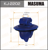 MASUMA КЛИПСА ПЛАСТИКОВАЯ КРЕПЕЖНАЯ KJ-2202