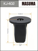 MASUMA КЛИПСА ПЛАСТИКОВАЯ КРЕПЕЖНАЯ KJ-402  АРТ. 90189-05085 