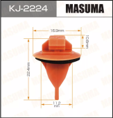 MASUMA КЛИПСА ПЛАСТИКОВАЯ КРЕПЕЖНАЯ KJ-2224