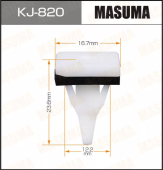 MASUMA КЛИПСА ПЛАСТИКОВАЯ КРЕПЕЖНАЯ KJ- 820 АРТ. MB361578