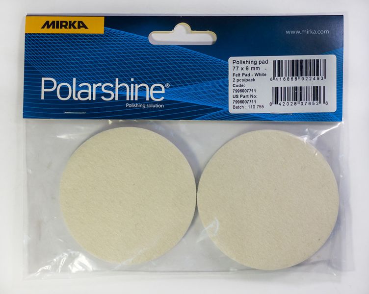 MIRKA ДИСК ПОЛИРОВАЛЬНЫЙ POLARSHINE ДЛЯ ПОЛИРОВКИ СТЕКЛА ФЕТРОВЫЙ